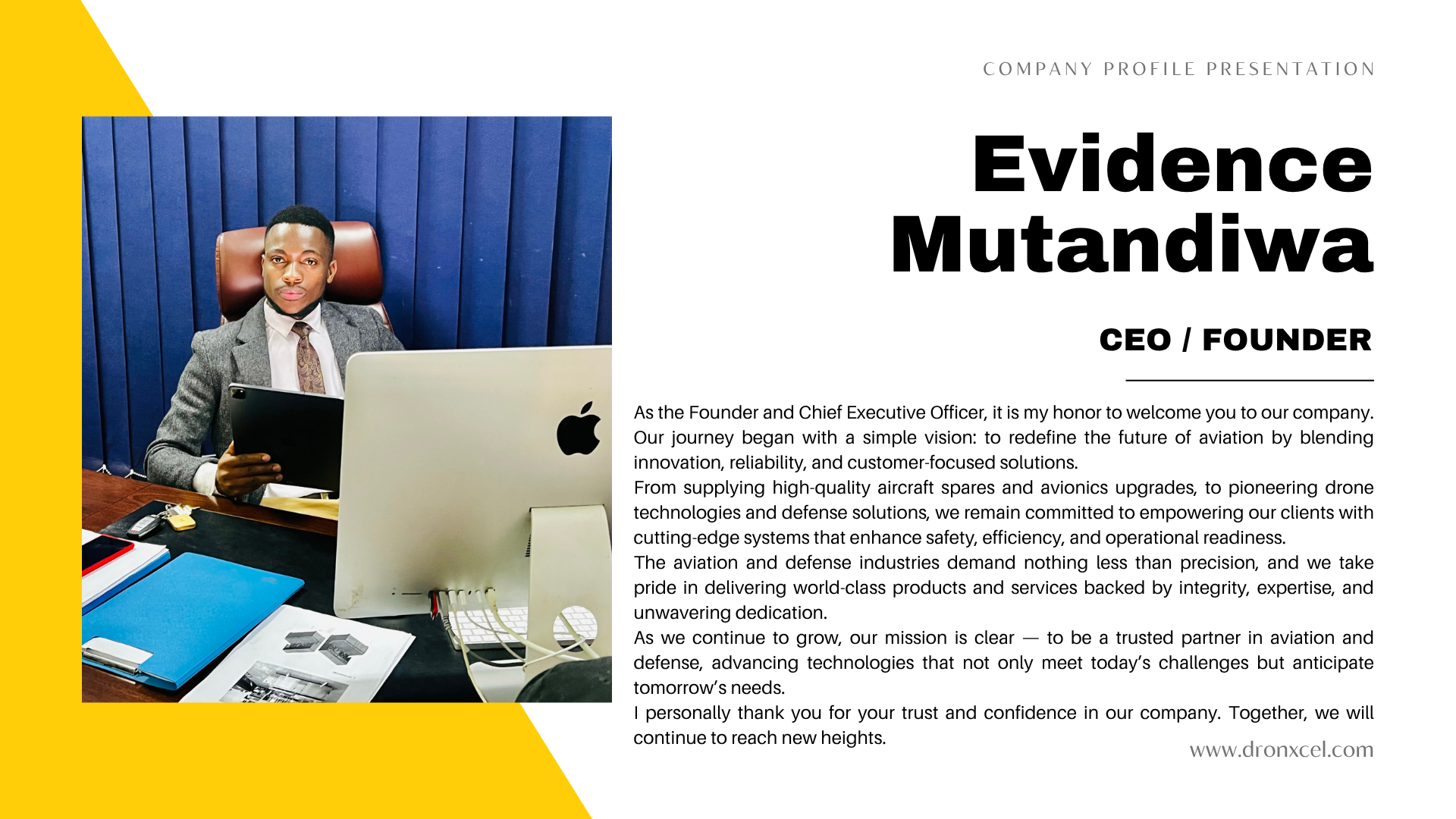 DronXcel company profile slide 11