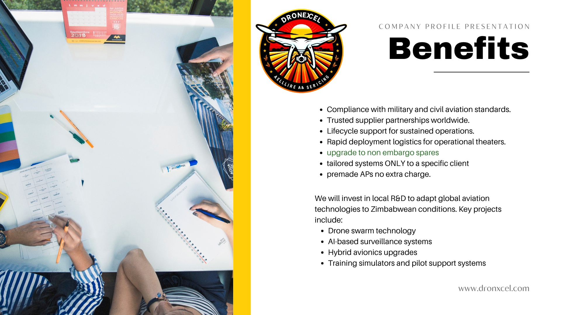 DronXcel company profile slide 18