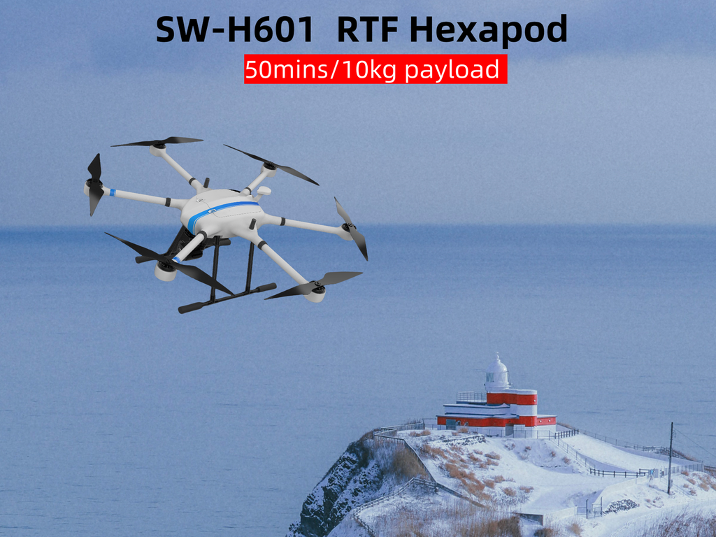 Payload 10kg  multi-rotor hexapod UAV delivery drone frame H601 - official image 1